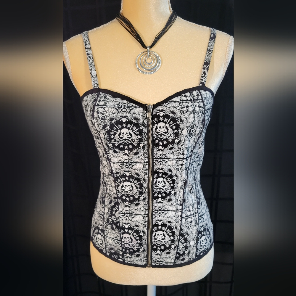 Teenage Runaway Skull Bustier Size L